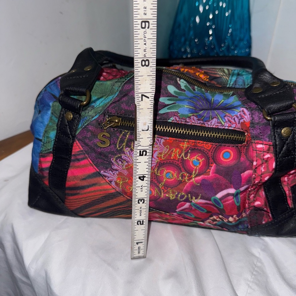 Desigual Rainbow Patchwork Handbag - image 7